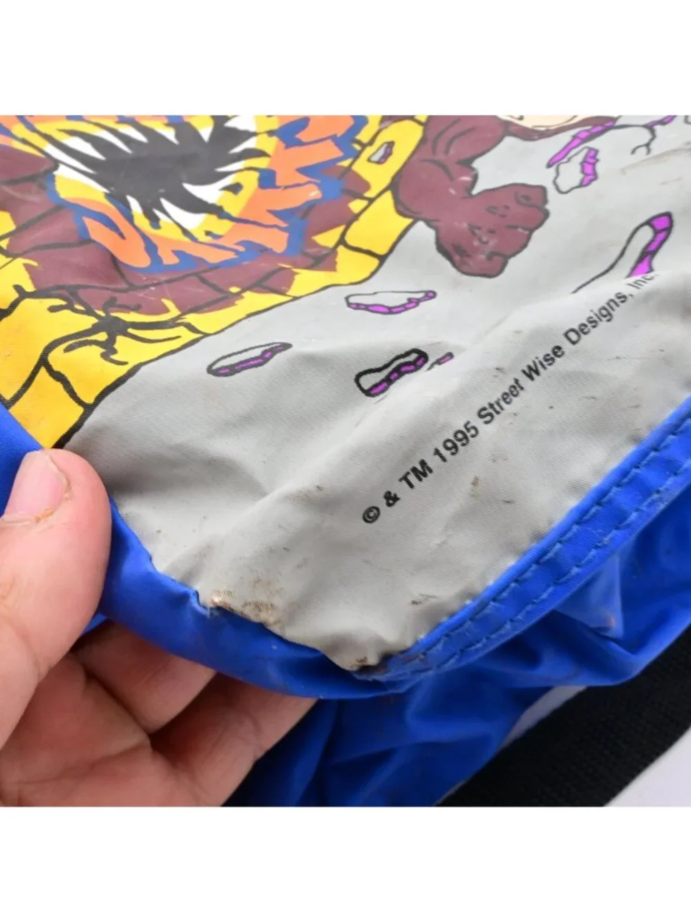 Street Sharks Nylon Duffle Bag With Colorful Graphics & Dual Handles Vintage 199